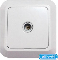 Aliberti Siros 575 Πρίζα Tv Απλή Λευκή 71.08.07.100