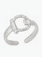 Senza Damen Ring mit Steinen aus Stahl