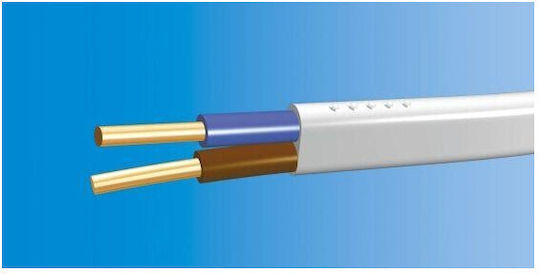 NKT Power Cord with Diameter 2x2.5mm² in White Color 1m 1pcs