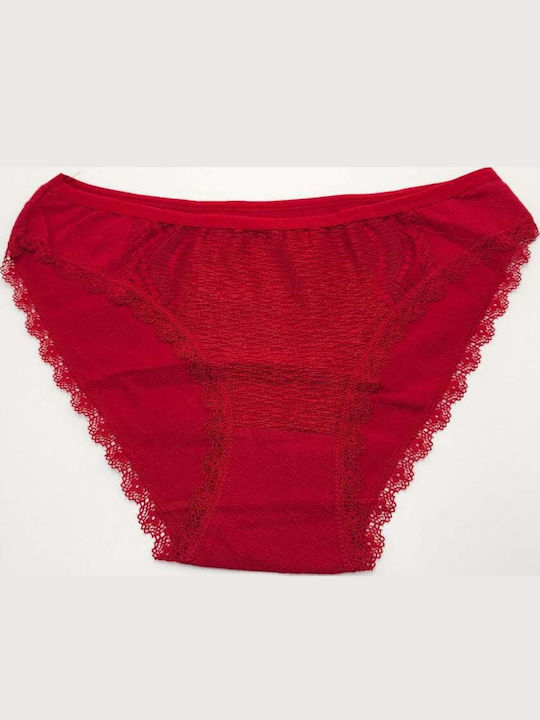 Women's Slip with Lace Burgundy