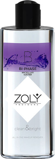 Zoly Clean & Bright Bi-Phase Micellar Wasser Make-up Entferner Gesicht, Augen & Lippen 300ml