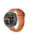 Tech-Protect LEATHERFIT Λουράκι Δερμάτινο με Pin Καφέ (SAMSUNG GALAXY WATCH 8 / CLASSIC)