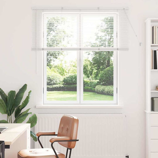vidaXL Beschattungsrollo Aluminium in Weiß Farbe L130xH130cm
