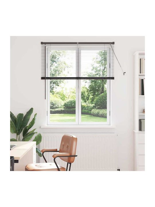 vidaXL Shade Blind Aluminum in Black Color L110xH130cm