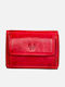 Small Leather Women's Wallet Classic Red