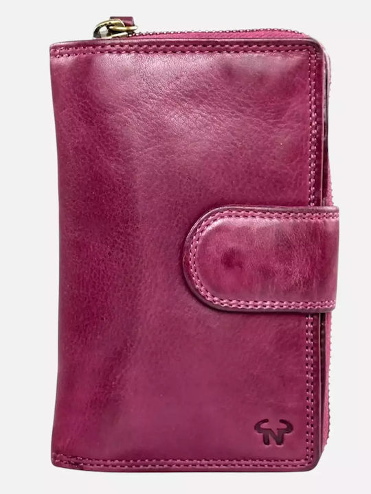 Large Leather Women's Wallet Classic Purple