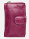 Large Leather Women's Wallet Classic Purple