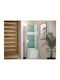 Hartford 347 Entry Furniture with Mirror & Hanger White 42x44x42cm