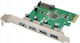 Microconnect PCIe Карта с 4 USB 3.0 Порта