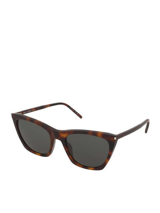 Ysl Women's Sunglasses with Brown Tartaruga Pla...