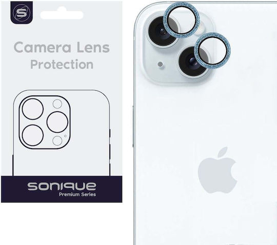 Sonique Glitter Lens Pro Προστασία Κάμερας Tempered Glass Μπλε για το iPhone 15, iPhone 15 Plus