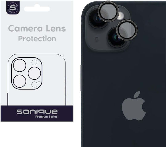 Sonique Glitter Lens Pro Kameraschutz Gehärtetes Glas Black für das iPhone 14, iPhone 14 Plus