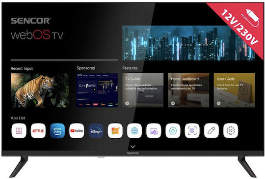 Sencor Smart Τηλεόραση 32" HD Ready LED SLE 32S830MB (2025)