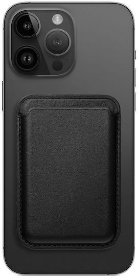MagSafe Suport Carduri Leather în culoarea Negru