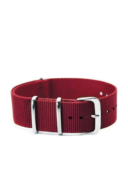 Fabric curea Benzile Nato Burgundy 24mm