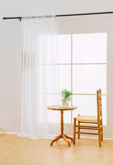 Cotton Market Vorhang mit Bleistiftfalten Weiß 145x270cm