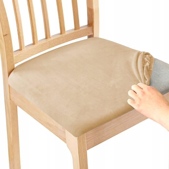 Ubieramy Meble Elastische Abdeckung Für Stuhl Beiges 40x40cm