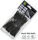 Legături Cablu Plastic Negre 2.5 X 150mm 100buc