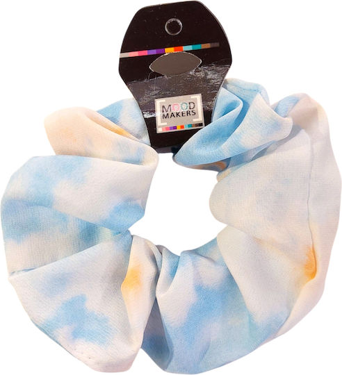 Handgemachtes Haargummi Scrunchies Blau Pastell des Regenbogens