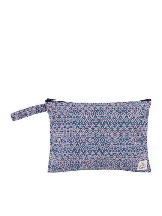Bleecker&love Wristlet U617a00896t7 Pink Blue Pattern 71.01.002 Medium Toiletry Bag-twinkle