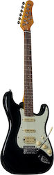 Eko EKO00256 Electric Guitar Stratocaster Style Black