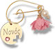 The Art of Beading Christening Charm Pin Metal Pink 1 Pieces