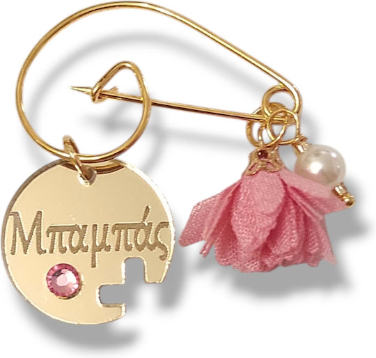 The Art of Beading Christening Charm Pin Metal Pink 1 Piece MARTYRIKA97a