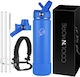 Cool'NMore Μπουκάλι Θερμός Ανοξείδωτο BPA Free 750ml Royal Blue με Επιστόμιο, Θηλιά, Καλαμάκι και Λαβή