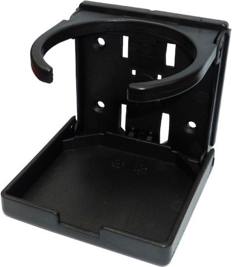 Marine Town Car Cup Holder Foldable 1 Position for Console in Black Color