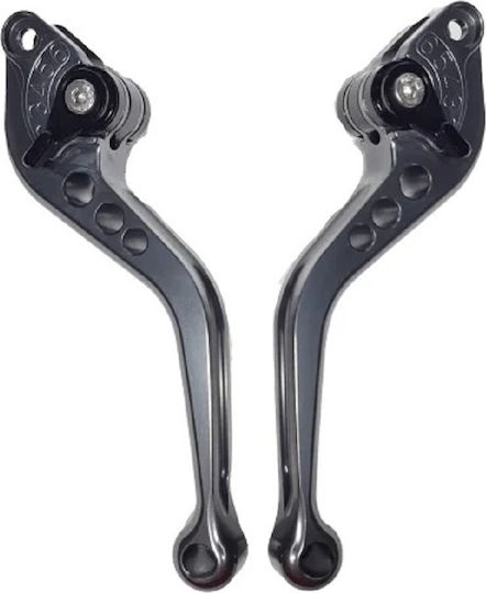 Set Manete Frână/Ambreiaj Motocicletă Manete de motocicletă ajustabile Gri M01402014