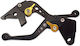 Ride It Set Manete Frână/Ambreiaj Motocicletă Manete de motocicletă ajustabile pentru Kawasaki Versys 650 Negre ΜΑΝ-0614-000