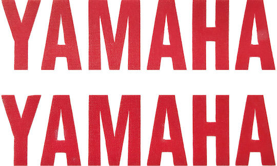 Стикери Лого Yamaha Релефен Червен