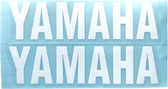 Αυτοκολλητα Λογοτυπο Yamaha Αναγλυφο Ασπρο