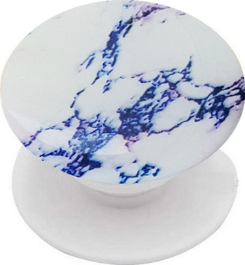 Pop Socket Mobile Phone Holder Stand Design Marble White-blue Oem