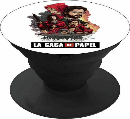 La Casa De Papel Drawing Cover Поп Сокет Черна База За Държане На Телефон В Ръка
