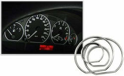 E46 1998-2005 Χρωμίου Διακοσμητικό Πλαισίου Οργάνων Αυτοκινήτου σε Ασημί Χρώμα