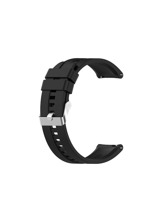 Silicone Strap Silver Buckle Realme Watch 2 Watch 2 Pro Watch S Pro 232 Black