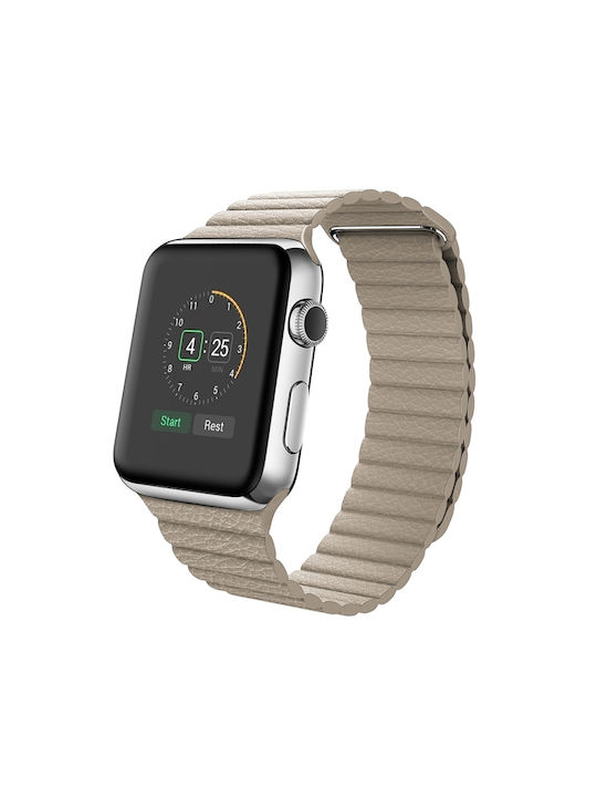 Armband Synthetisches Leder Gray (Apple Watch 38/40/41/42mm)