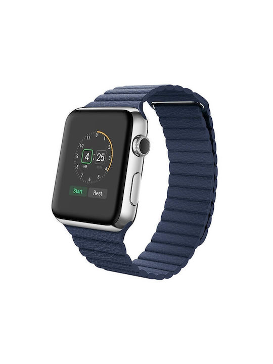 Armband Synthetisches Leder Blau (Apple Watch 38/40/41/42mm)