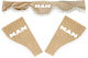 Set of 3 Beige Curtains Man