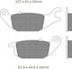 Brake Pads Set Fa343 Organic Genuine Honda113922
