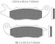 Brake Pads Set Fa693/fa465 Organic Nagano111036