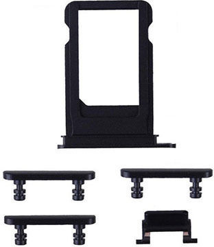 Πλαϊνά Πλήκτρα Βάση Κάρτας Sim Side Keys Card Tray Iphone 7 Plus Μαύρο