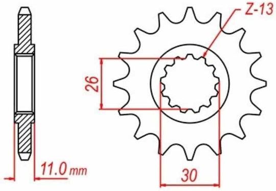 SFR Предно зъбно колело за Yamaha MT-09 / MT-07