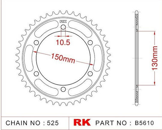 RK Rear Sprocket for Honda Transalp 600