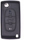 Foldable Car Key Shell with Blade with 3 Buttons Hu83 blade for Peugeot