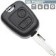 Car Key Shell with Blade with 2 Buttons Type for Peugeot