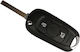 Foldable Car Key Shell with Blade with 3 Buttons Remote control
