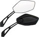 Motorcycle Mirrors 2pcs Black