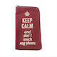Case Flexi Zip M L Universal iPhone 4 Pink Keep Calm Don’t Touch My Phone